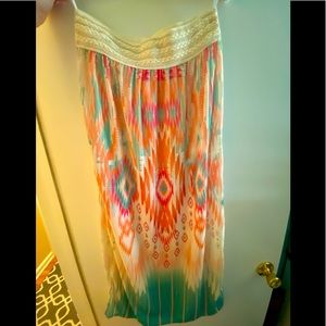 New with tags, colorful maxi skirt.